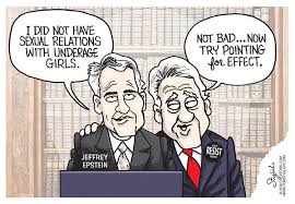 Image result for epstein and the media cartoons